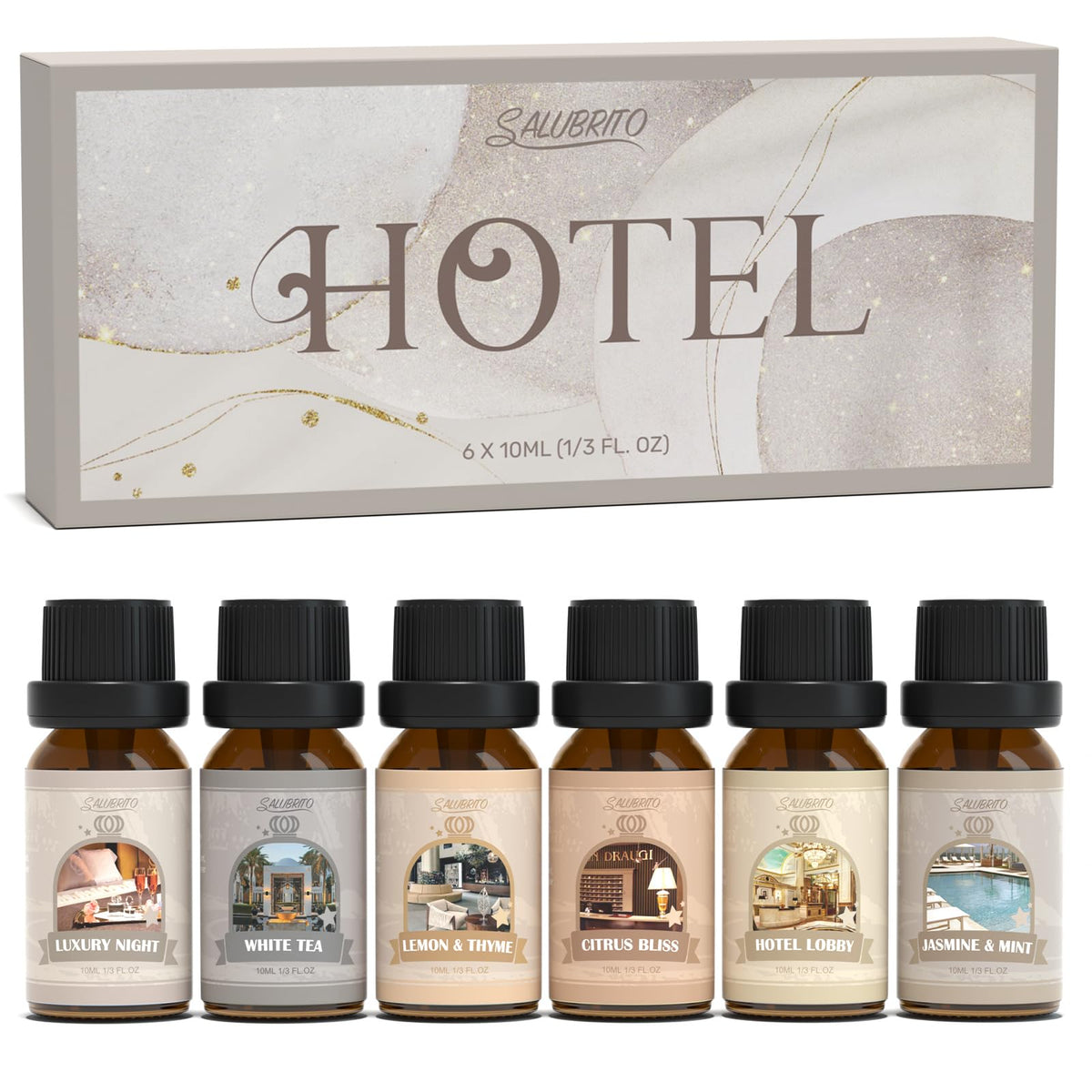 Salubrito set fragancias hotel con difusor para ambientar con lujo