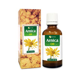Salvia Arnica Aceite Esencial en botella, base versátil para cosméticos.