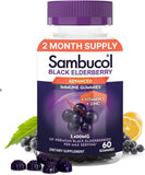Sambucol gominolas frente del envase, sabor frutal para apoyo diario.