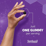 Sambucol gominolas, textura frambuesa, gusto agradable para la rutina diaria.