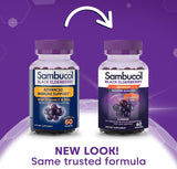 Sambucol gominolas, manos sosteniendo una gominola para consumo diario.