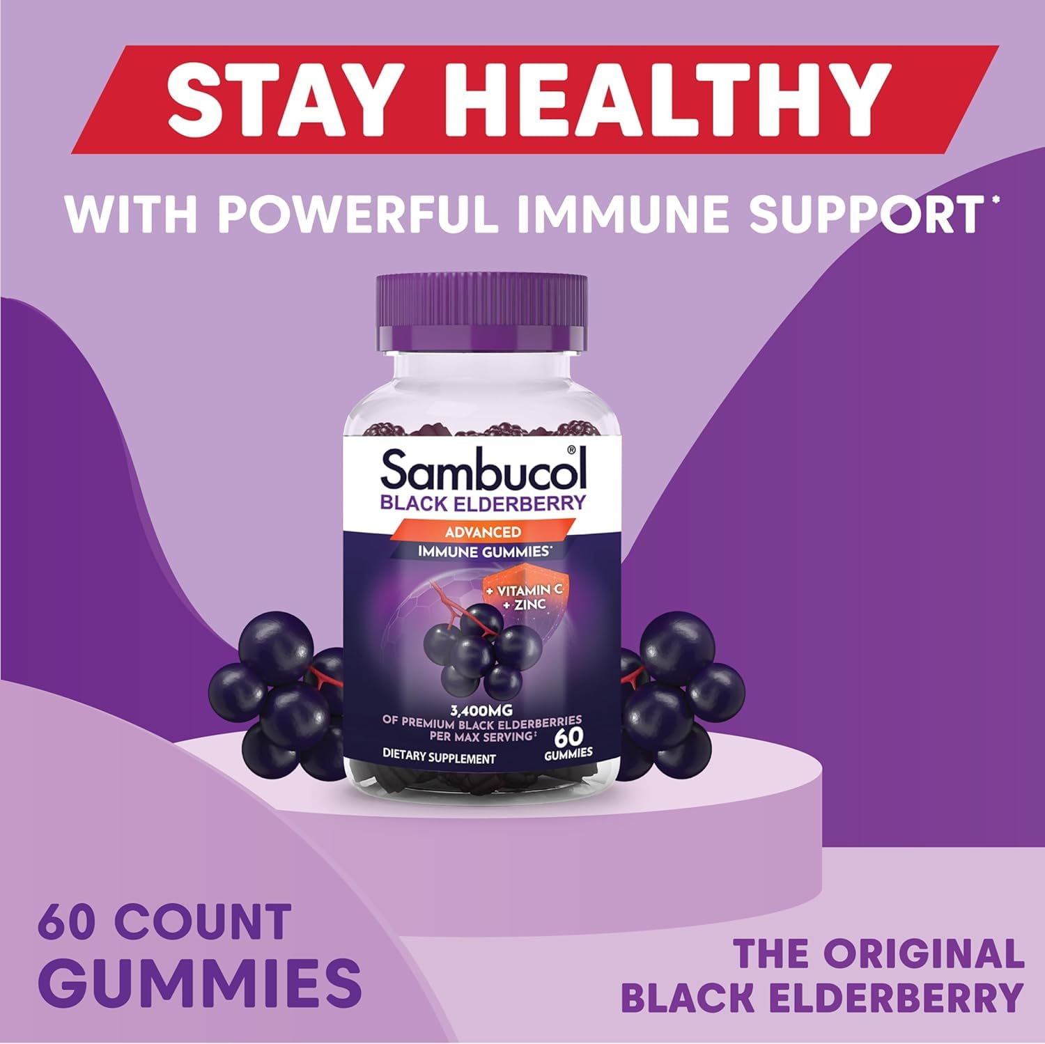 Sambucol gominolas, sabor frutal y conveniencia para la rutina de bienestar.