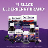 Vitamina C y zinc presentes, posibles beneficios antioxidantes junto al sambucol.