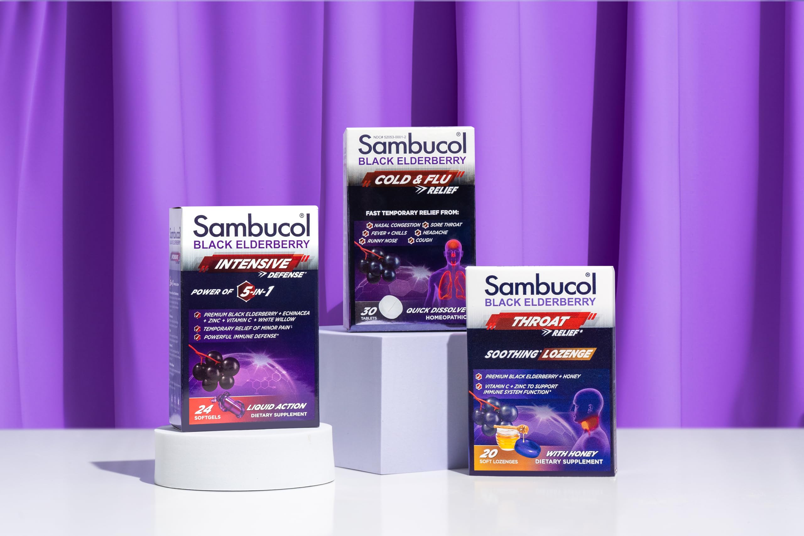 Sambucol tabletas melt-en-boca se disuelven rápidamente para comodidad