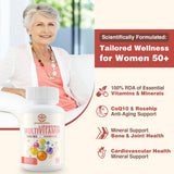 Cápsulas Sambugra multivitamínico liposómico para mujer 50+: absorción potencialmente mayor.