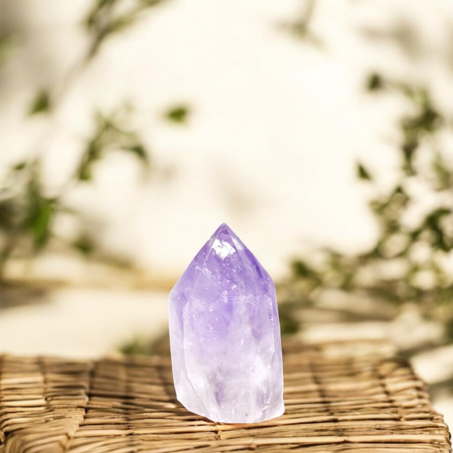 Punta de amatista SAMSARI para equilibrar chakras y concentración.