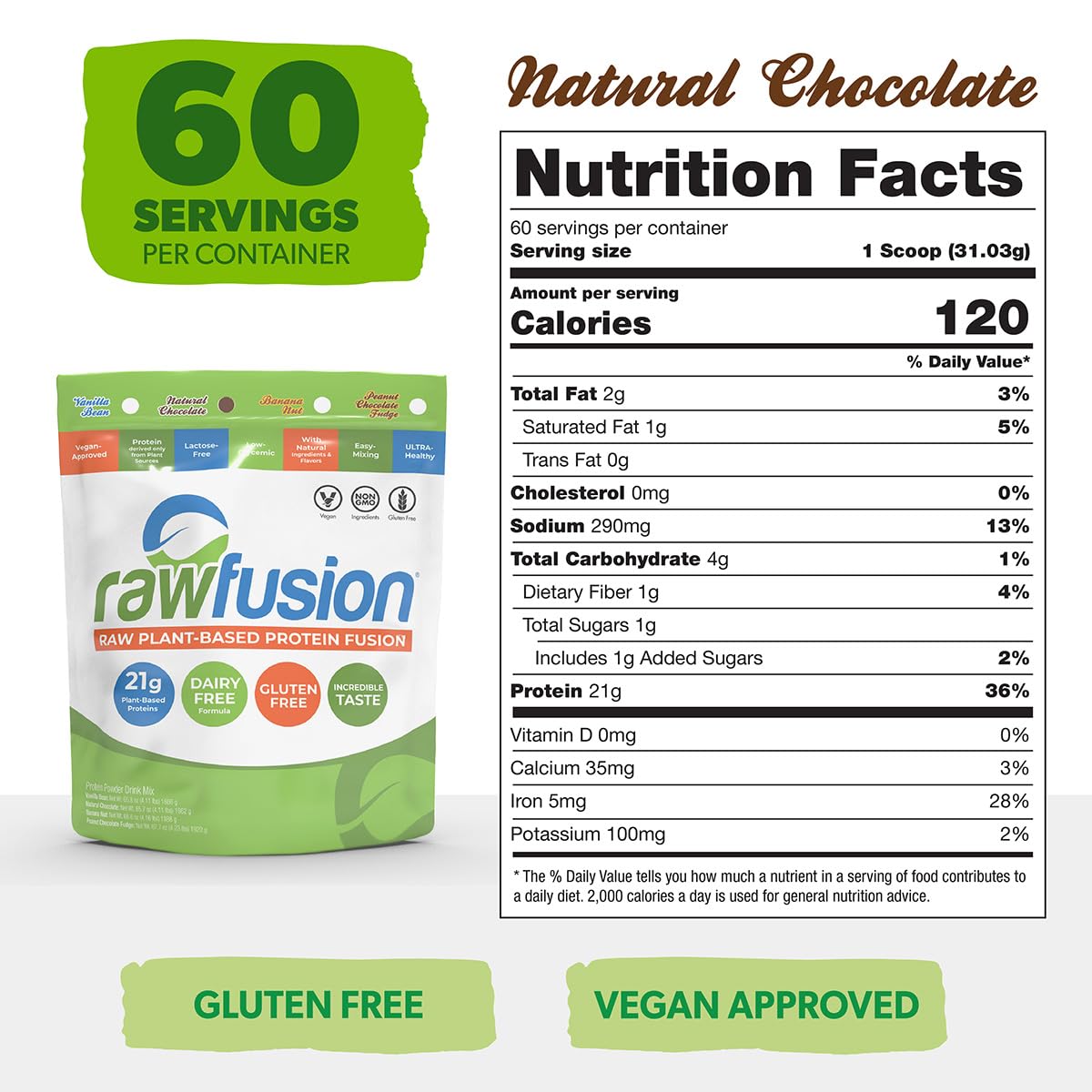 SAN Rawfusion cuchara medidora, proteína vegetal chocolate, fácil de medir para recetas rápidas.