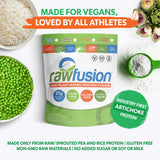 SAN Rawfusion receta proteina vegetal chocolate, ideal para desayunos y snacks proteicos.