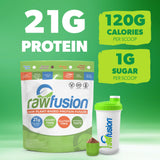 SAN Rawfusion batido proteico vegetal chocolate, textura cremosa para bebidas nutritivas.