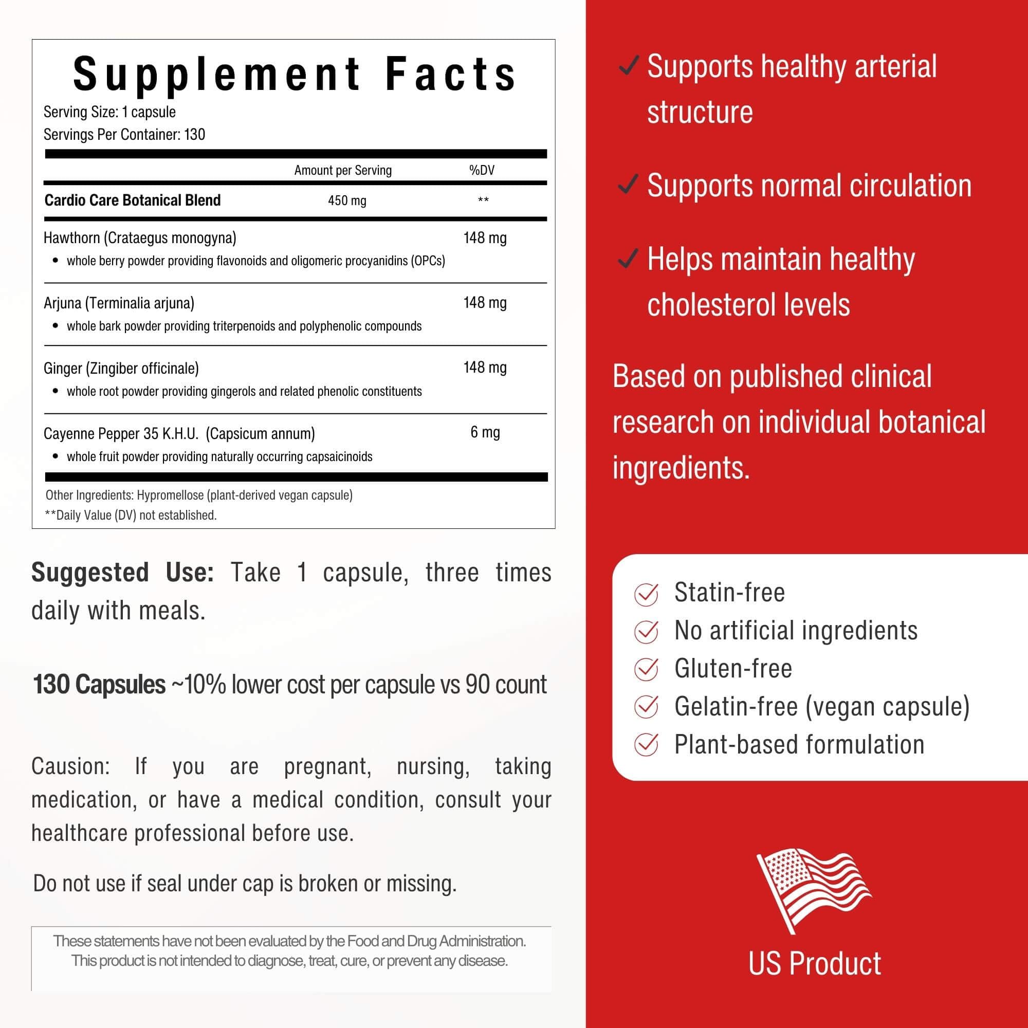 Caja de Sana Herbal Artery Plaque Formula con etiqueta informativa
