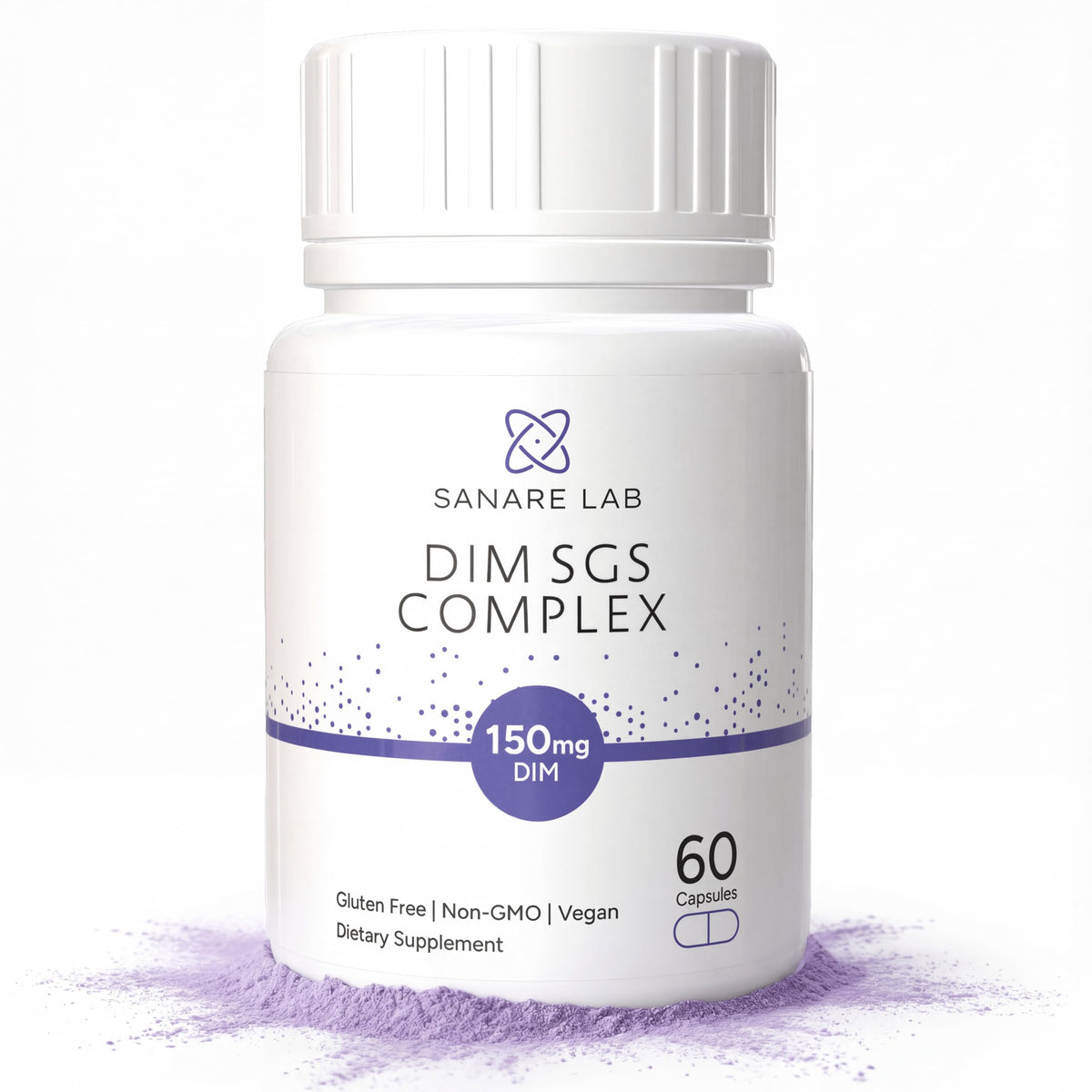 DIM SGS de Sanare Lab, cápsulas para posible equilibrio hormonal.