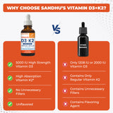 Fórmula pura Sandhu's D3K2 sin sabor