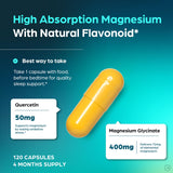 Sandhu's Magnesio Glicinato 400mg pack de 3 frascos para uso diario.