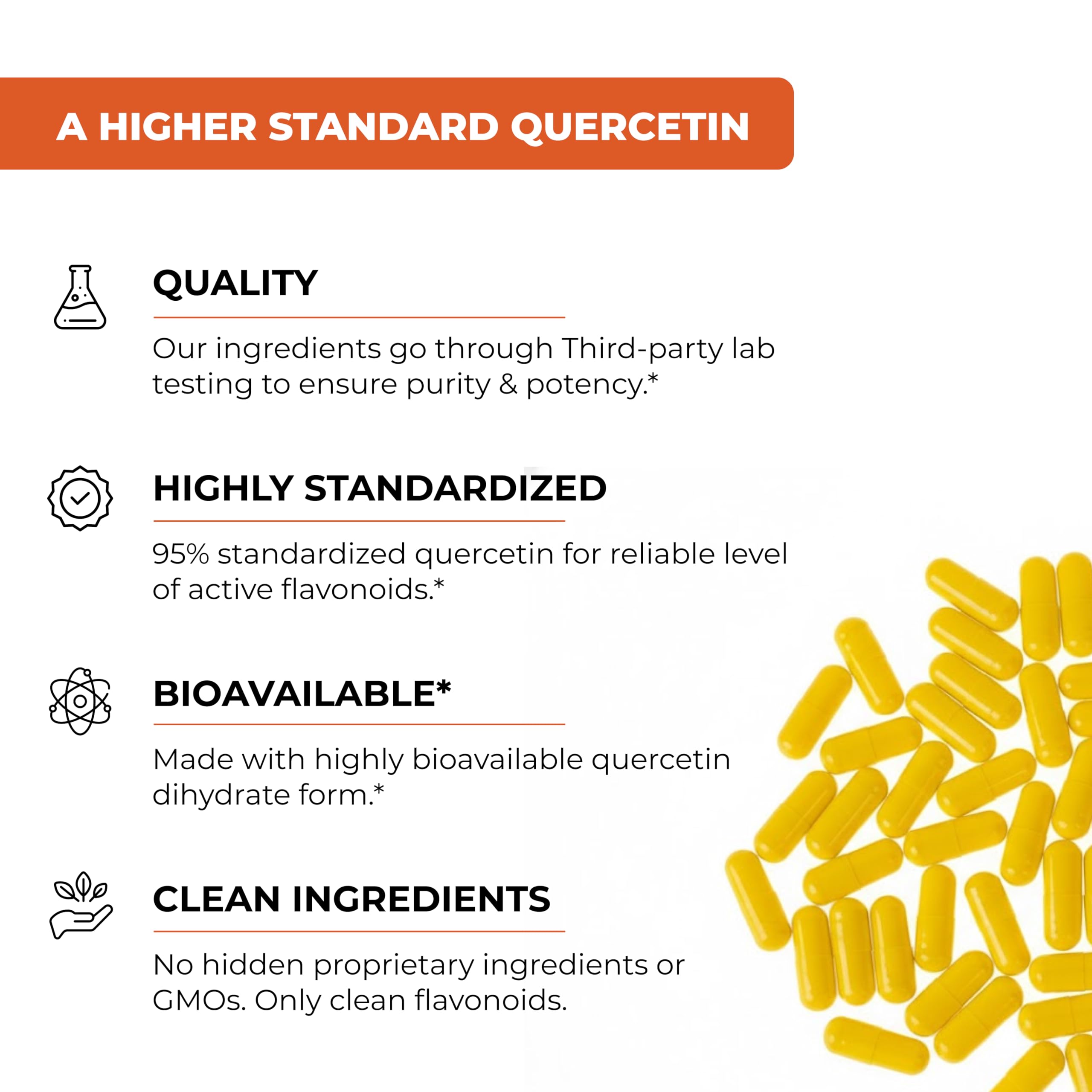 Sandhus Quercetina 500mg, cápsulas listadas para consumo diario