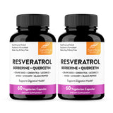 Sandhu's Resveratrol-Berberina: botella lista para apoyar la digestión diaria.