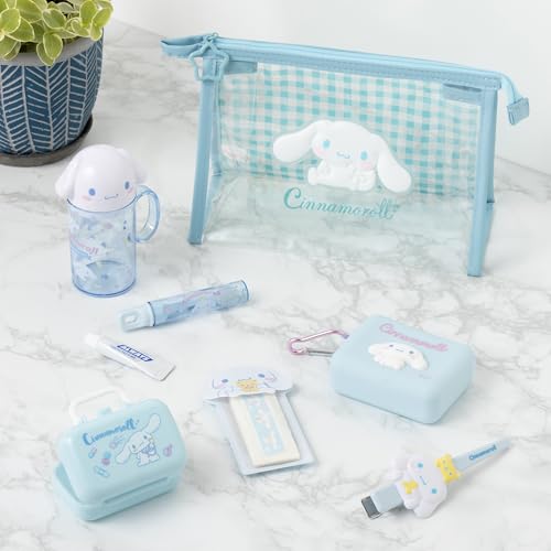 SANRIO Cinnamoroll interior con divisores, organiza medicamentos y accesorios sin mezclar.