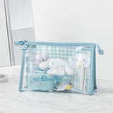 SANRIO Cinnamoroll estuche lateral, compacto para bolsillos o carteras durante salidas.