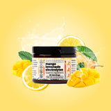 Santa Cruz Paleo Electrolyte Powder Mango Lemonade, medición con cuchara, dosis sencilla para hidratación diaria.