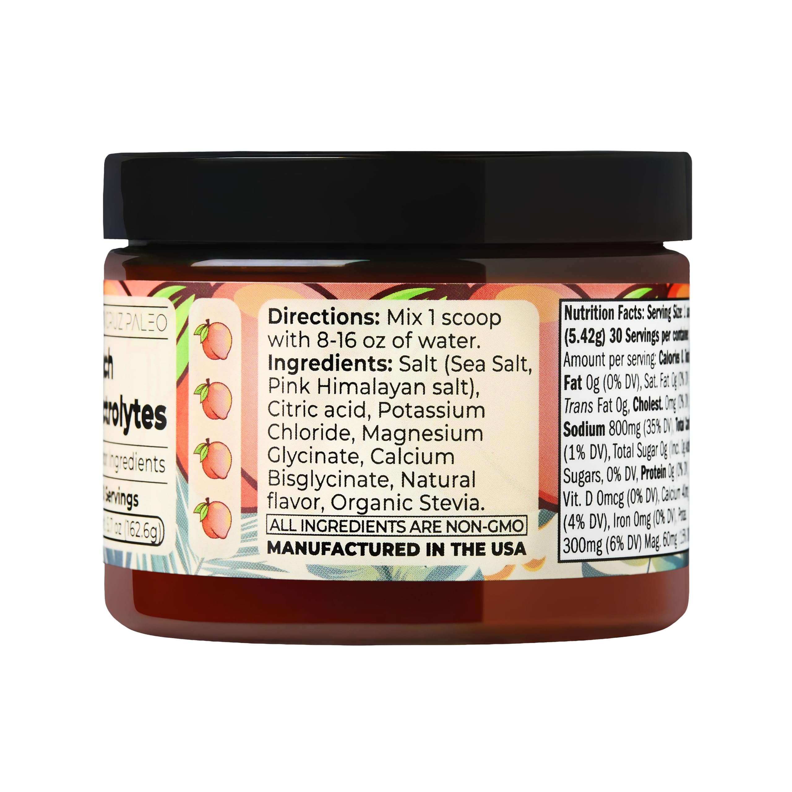 Magnesio glicinato en Santa Cruz Paleo Electrolyte Powder para absorción eficiente