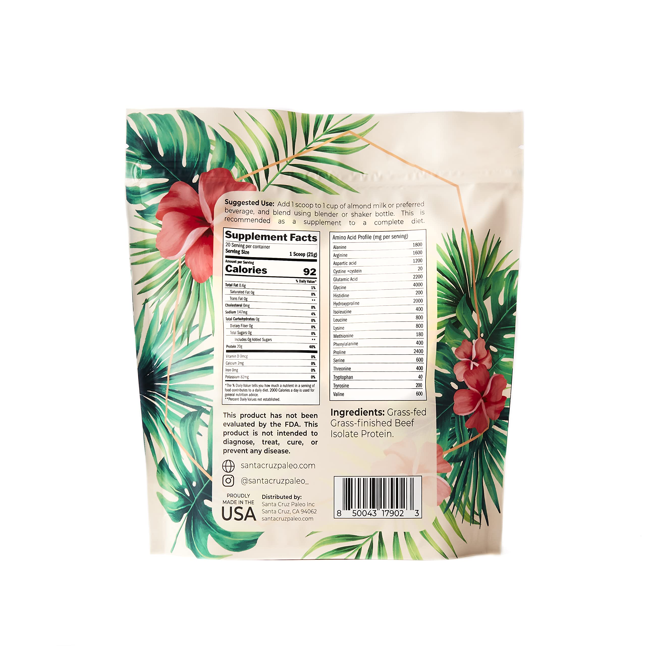 Santa Cruz Paleo mezclar con leche vegetal para batidos cremosos y nutritivos
