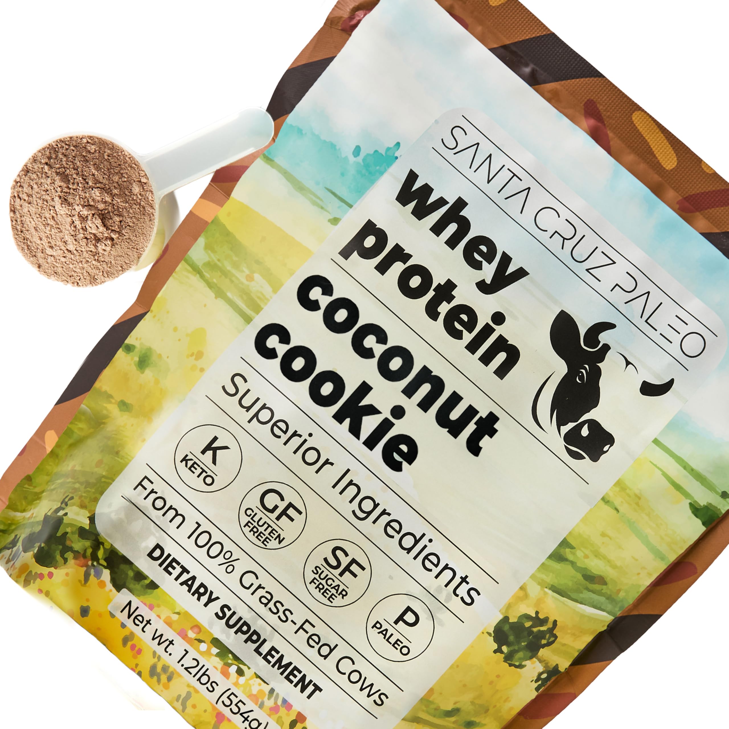 Santa Cruz Paleo Whey Coco Galleta, desayuno rápido con leche para energía diaria.