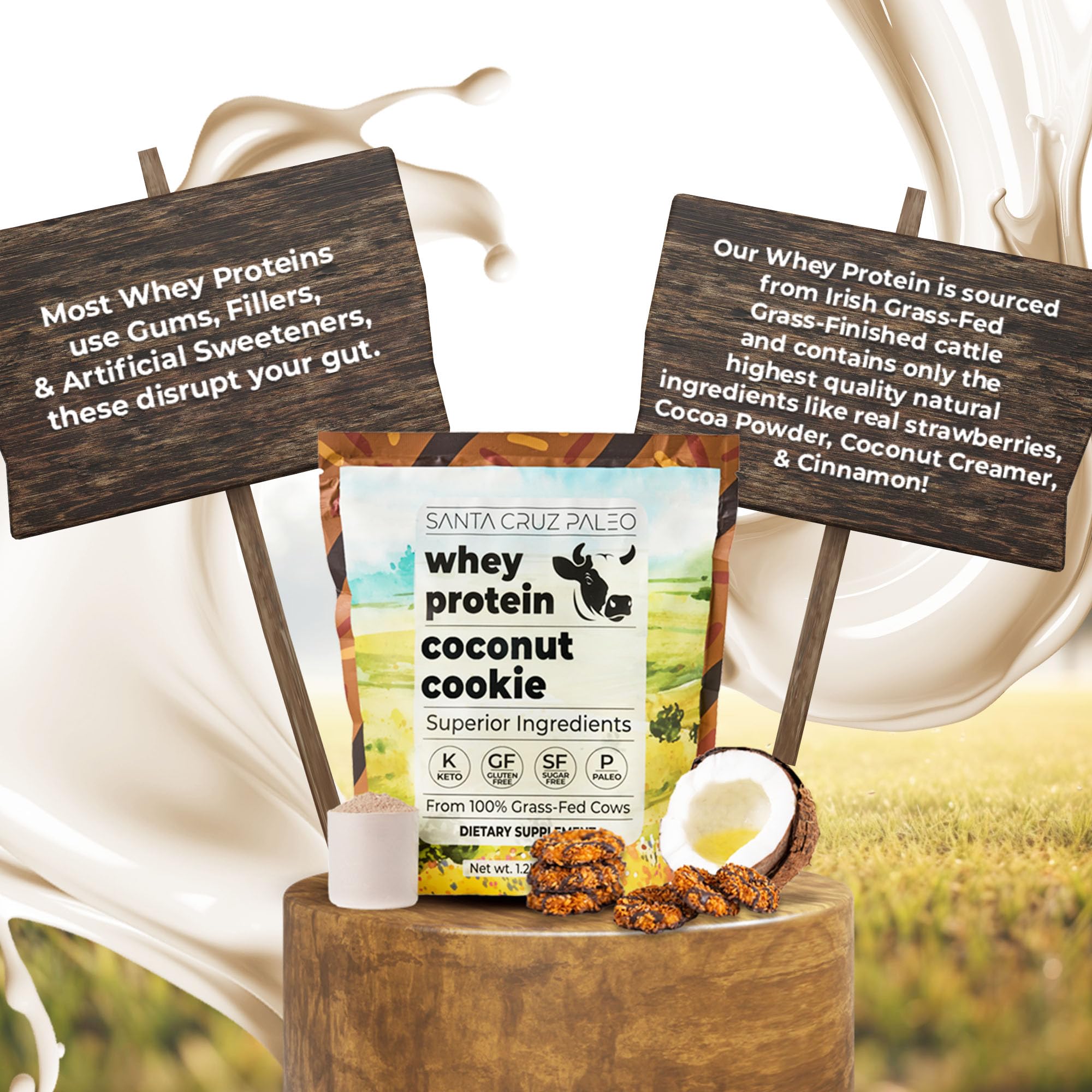 Santa Cruz Paleo Whey Coco Galleta, receta avena remojada para desayunos rápidos.