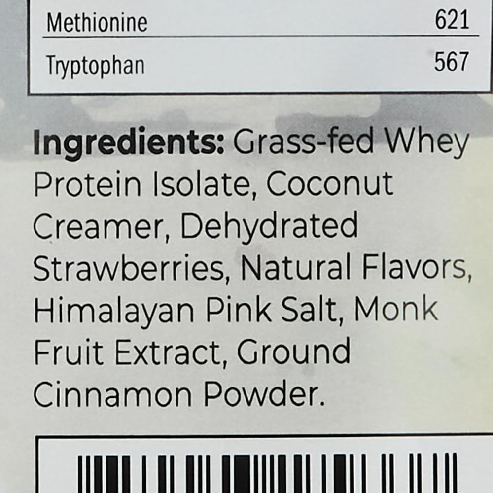 Ingredientes reales de Santa Cruz Paleo Whey Fresa sin aditivos