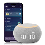 Santebee Luna Pro en mesa de noche con luz suave para dormir mejor