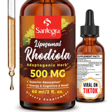 Santegra 57.000 mg rhodiola: botella vertiendo para uso diario.