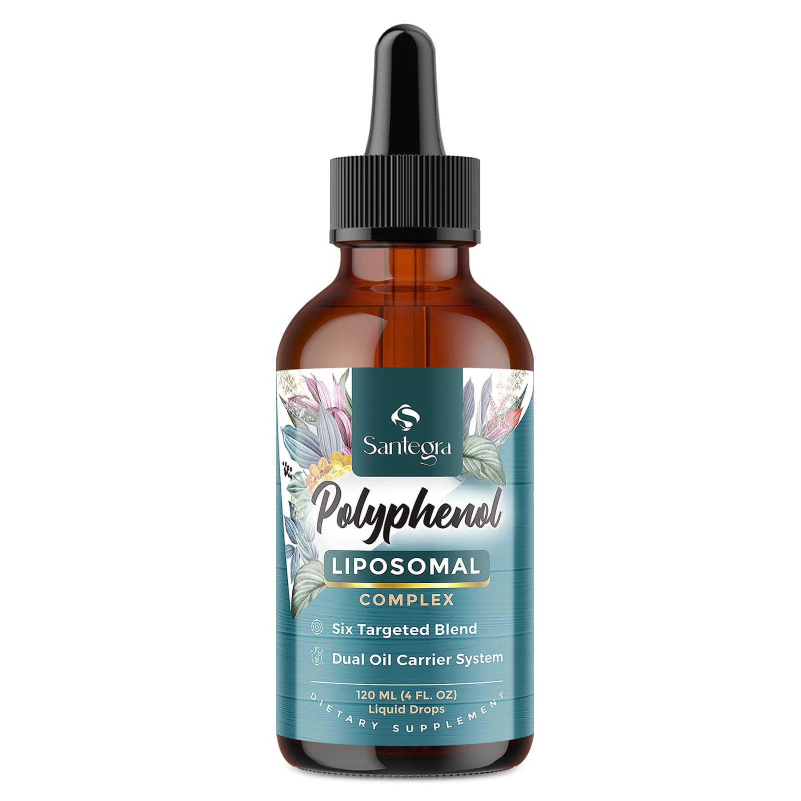 Santegra polifenoles liposomales: botella con la innovadora fórmula antioxidante