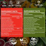 Santegra: tabletas-fruta-verdura, conveniencia diaria para una ingesta equilibrada.