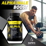 Sapirs Nutrition Alpha Booster: botella en primer plano para energía diaria