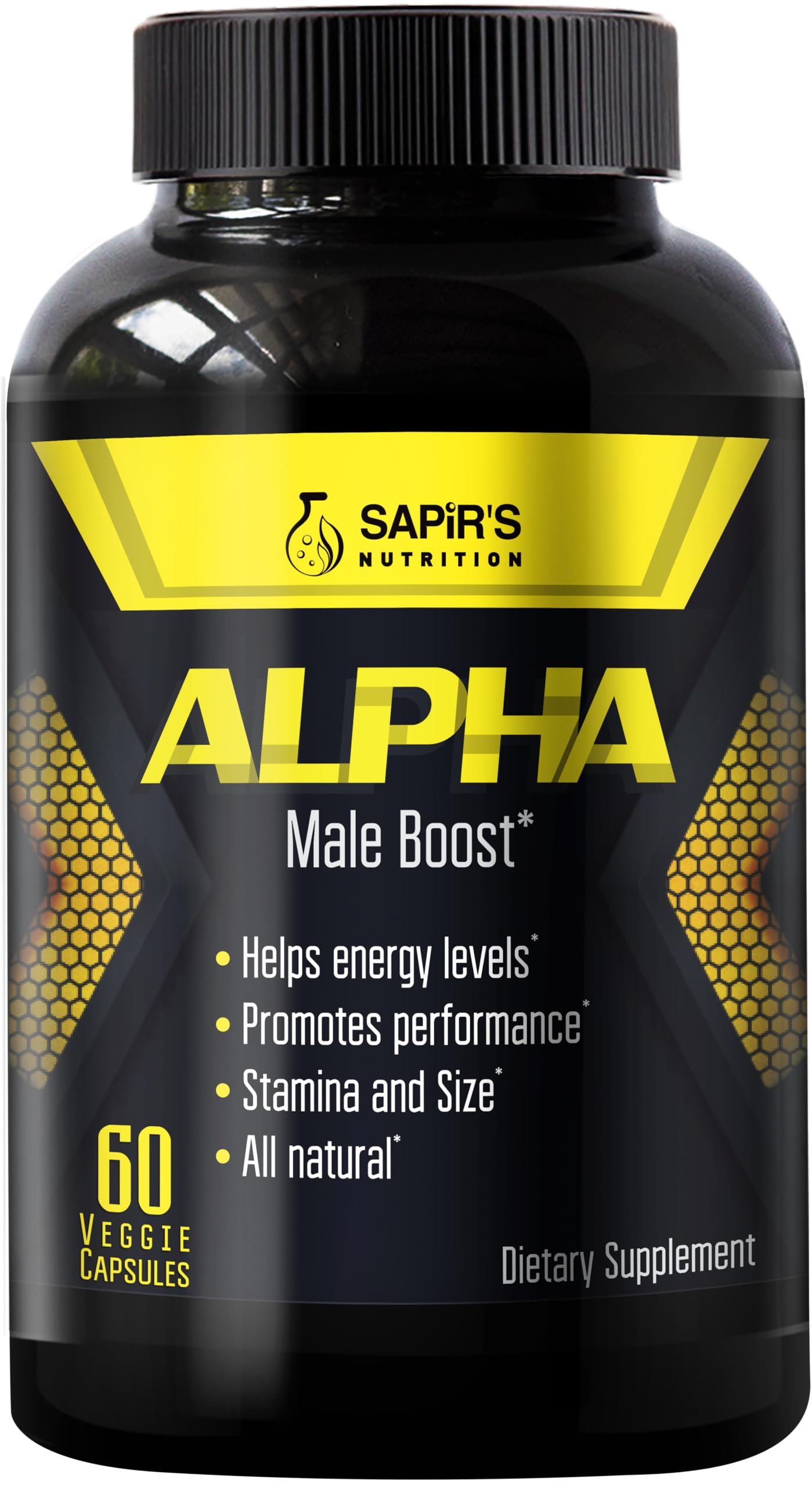 Sapirs Nutrition Alpha Booster: caja visible para energía sostenida