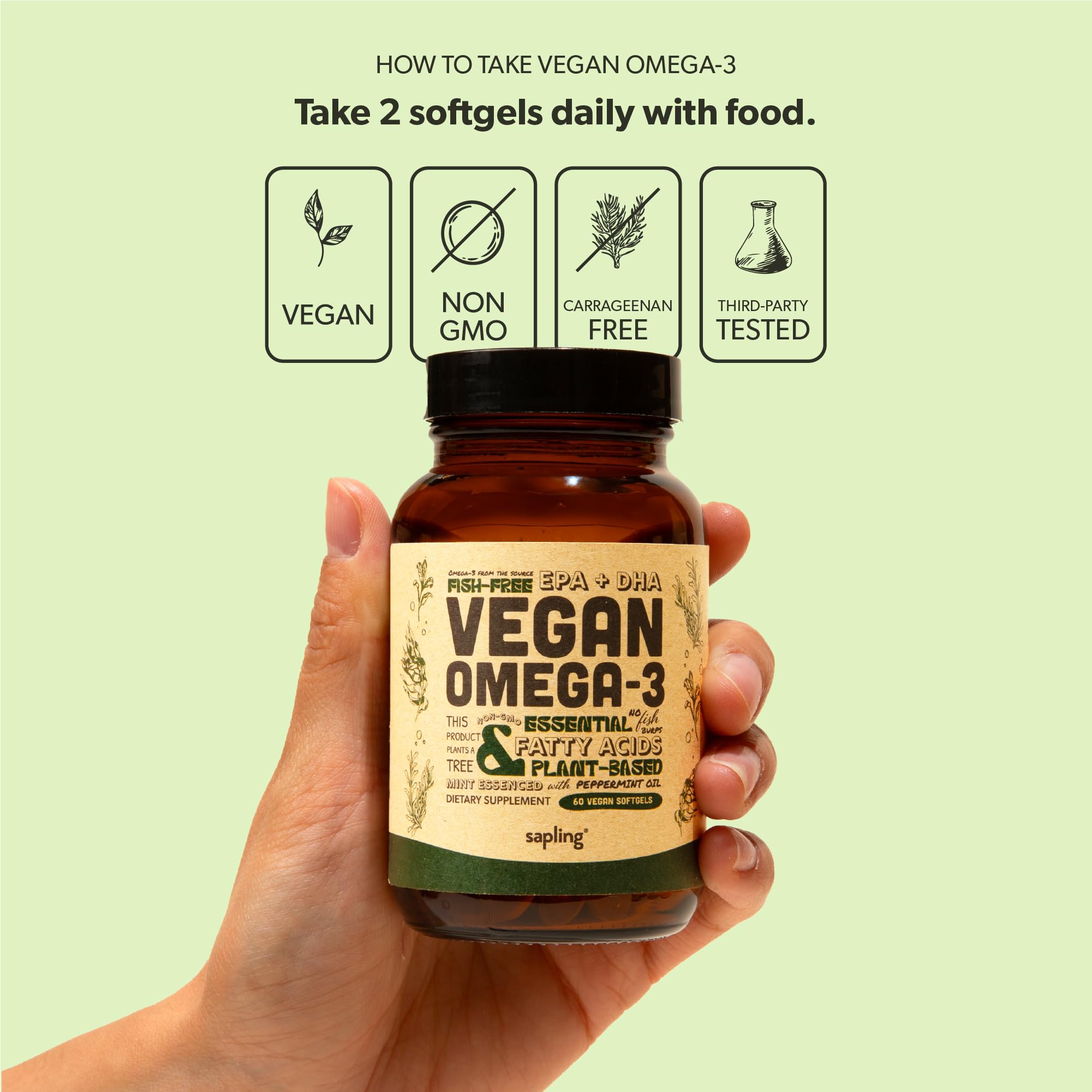 Sapling Omega3, elaborado en EE. UU.: control de calidad y producción local.