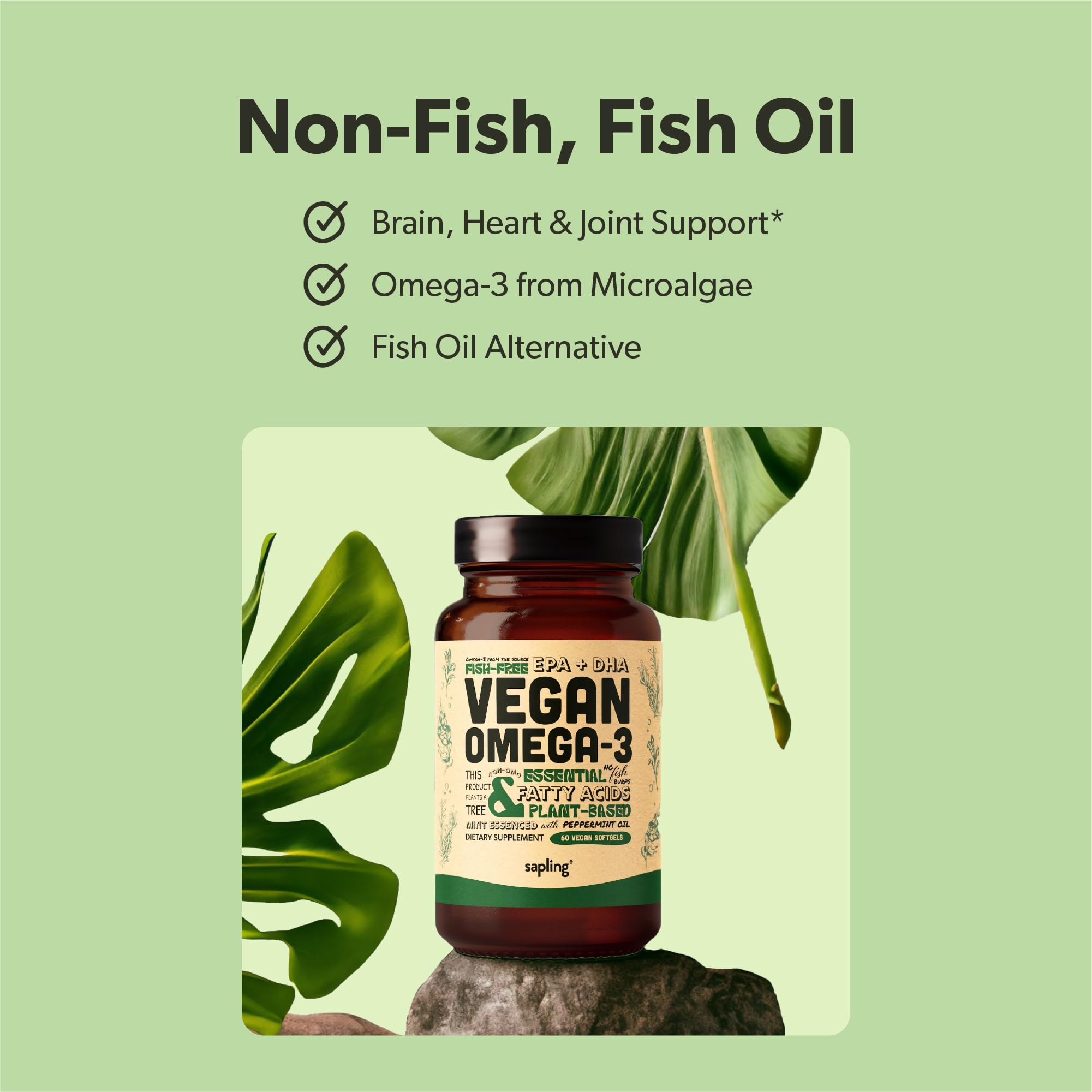 Sapling Omega3 con aroma a menta: aroma fresco al abrir y sin olor a pescado.