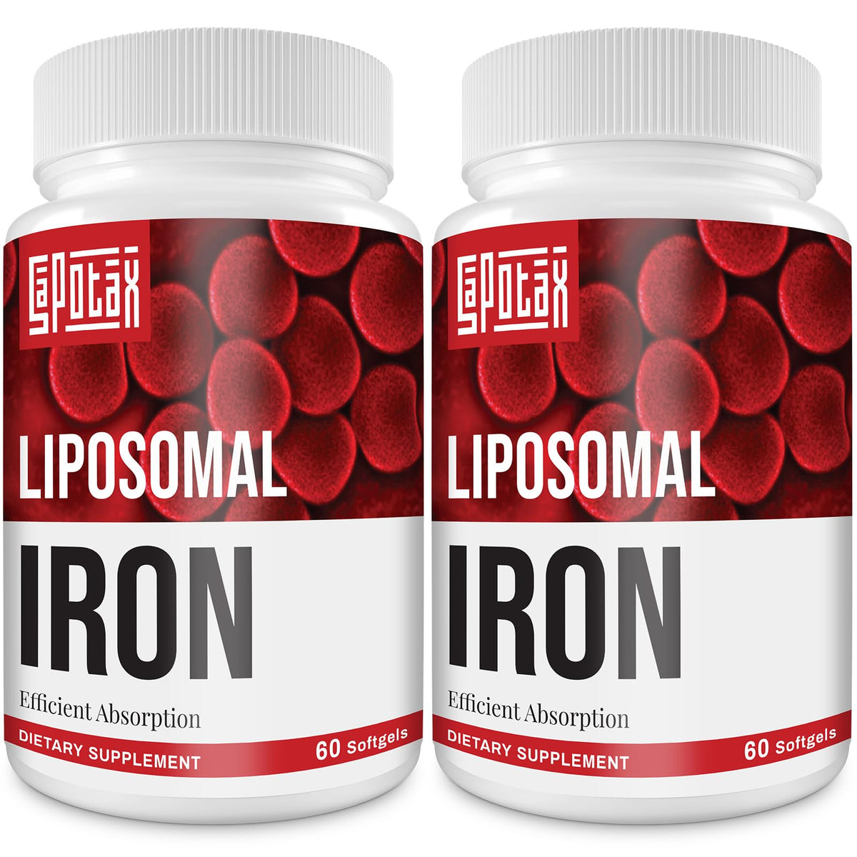 Sapotax Liposomal Fe frasco frontal para toma diaria.