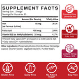 Sapotax Liposomal Fe softgel detalle cápsula suave para tragar.