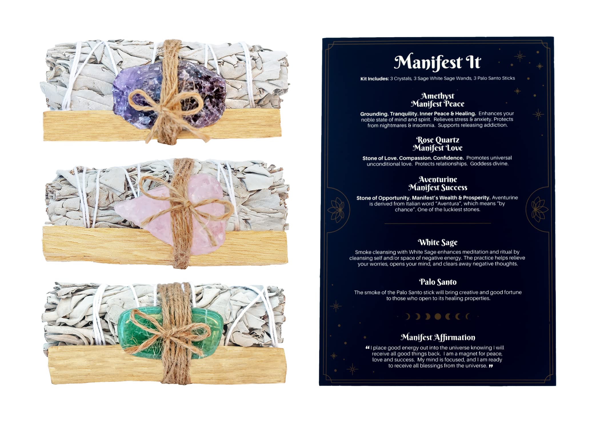Sarimoire Manifest It: palo santo para claridad durante la meditación