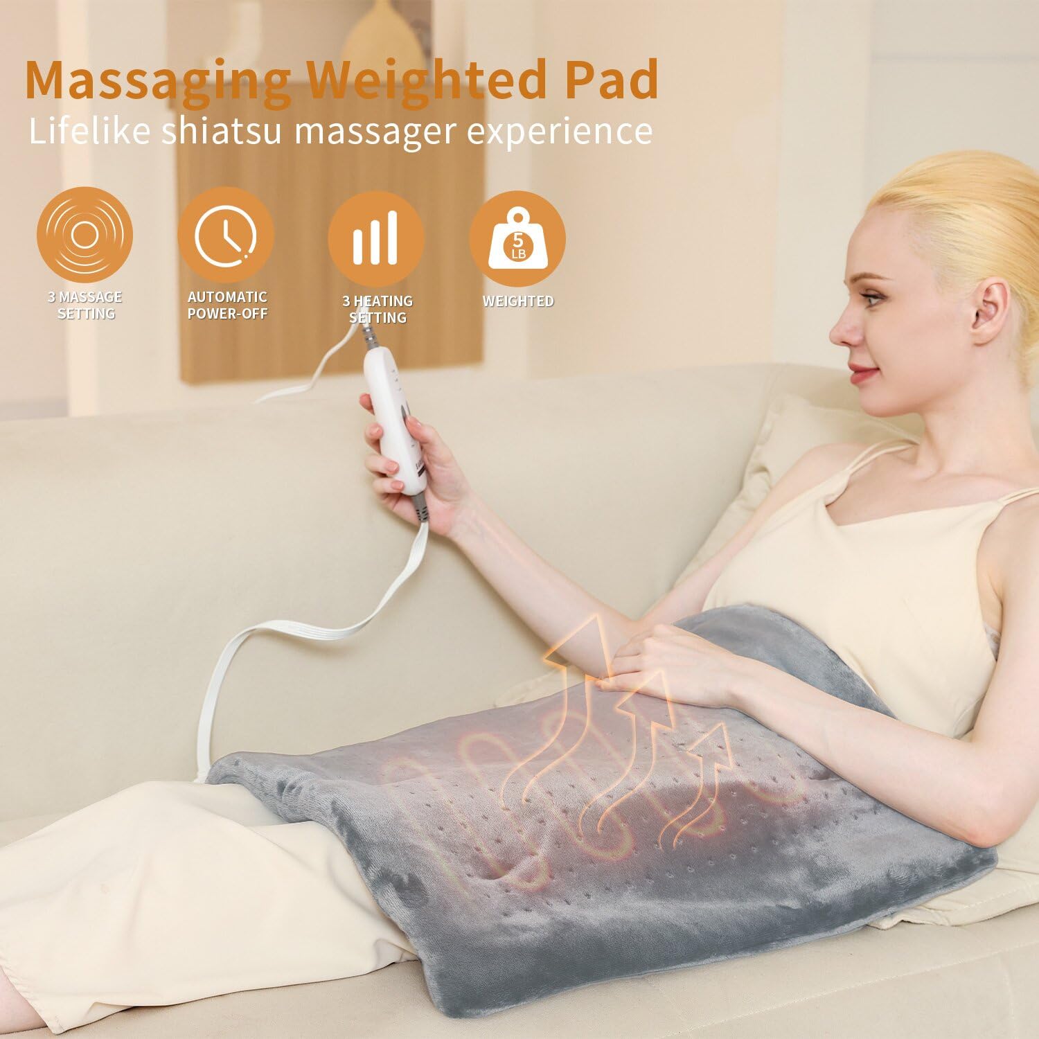 SAROO controles permiten calor y masaje personalizables
