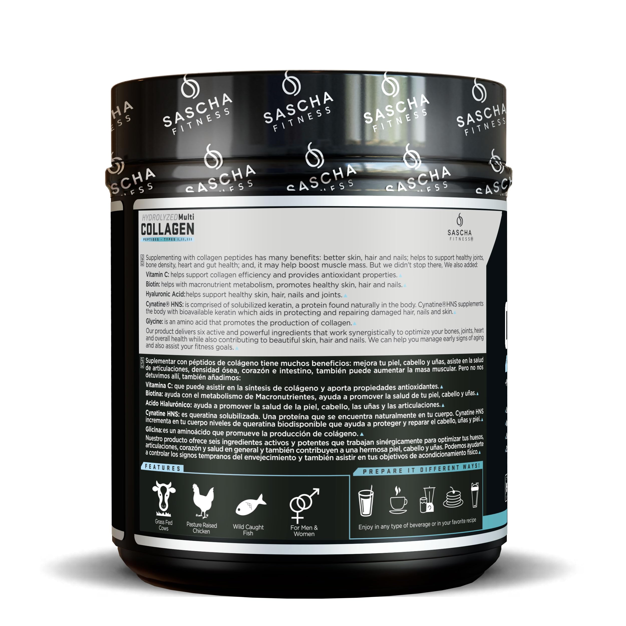Dispenser de SASCHA FITNESS con polvo para uso diario