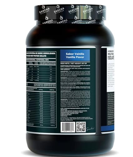 Sascha Fitness proteina sin gluten y sin lactosa vainilla para personas sensibles