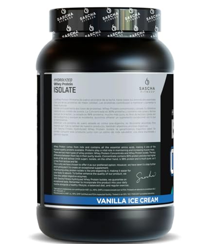 Sascha Fitness proteina vainilla crema sabor batido para recargar tras entrenamiento