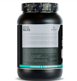 Etiqueta nutricional clara para proteína whey aislada SASCHA FITNESS
