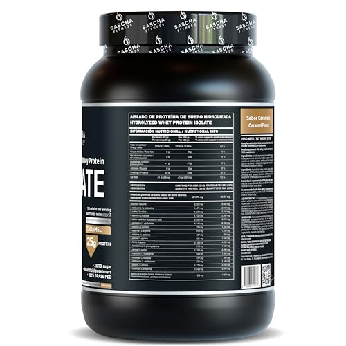Etiqueta SASCHA FITNESS con información nutricional clara.