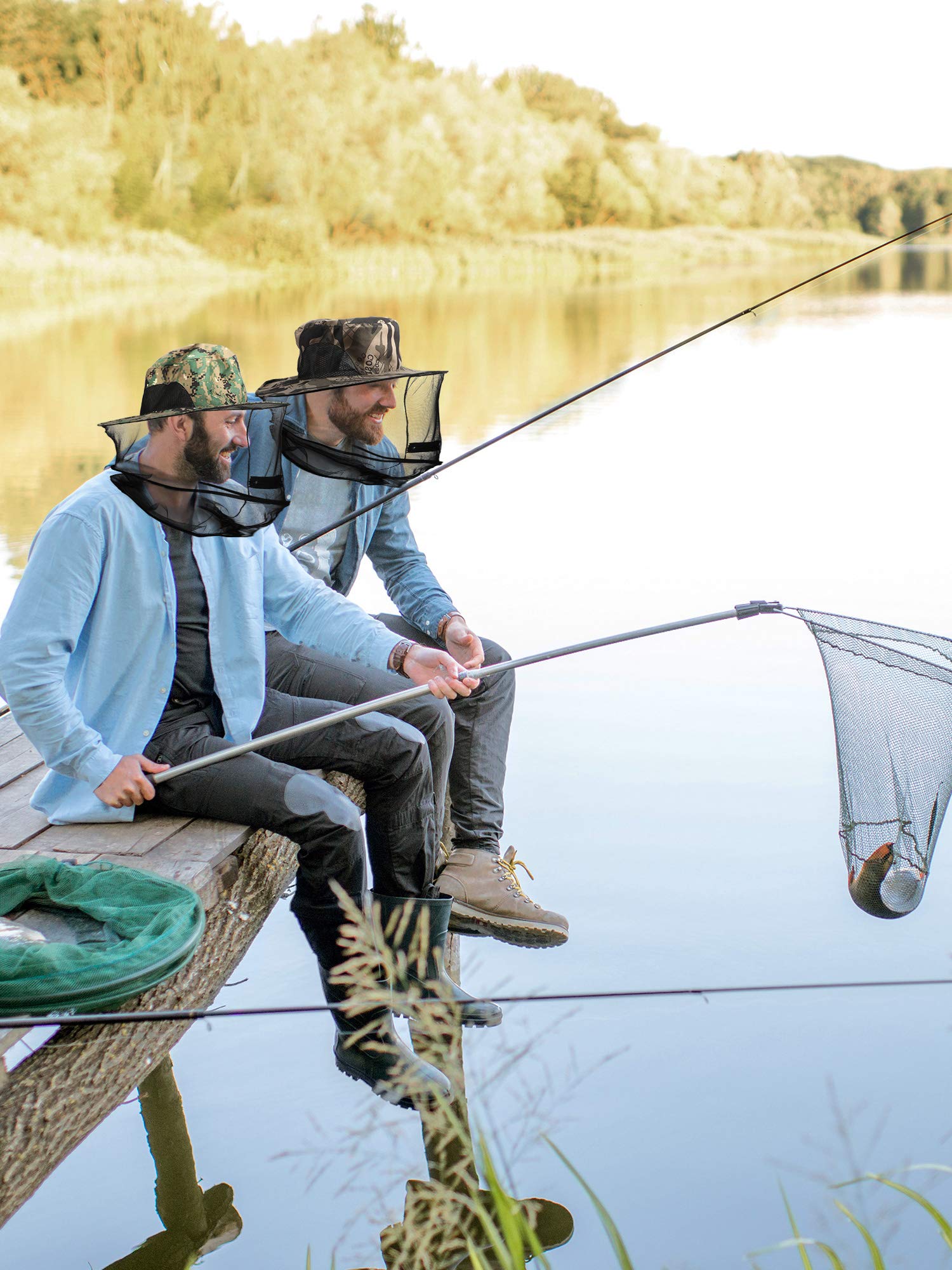 SATINIOR uso exterior para acampada pesca jardin, ligero y portátil