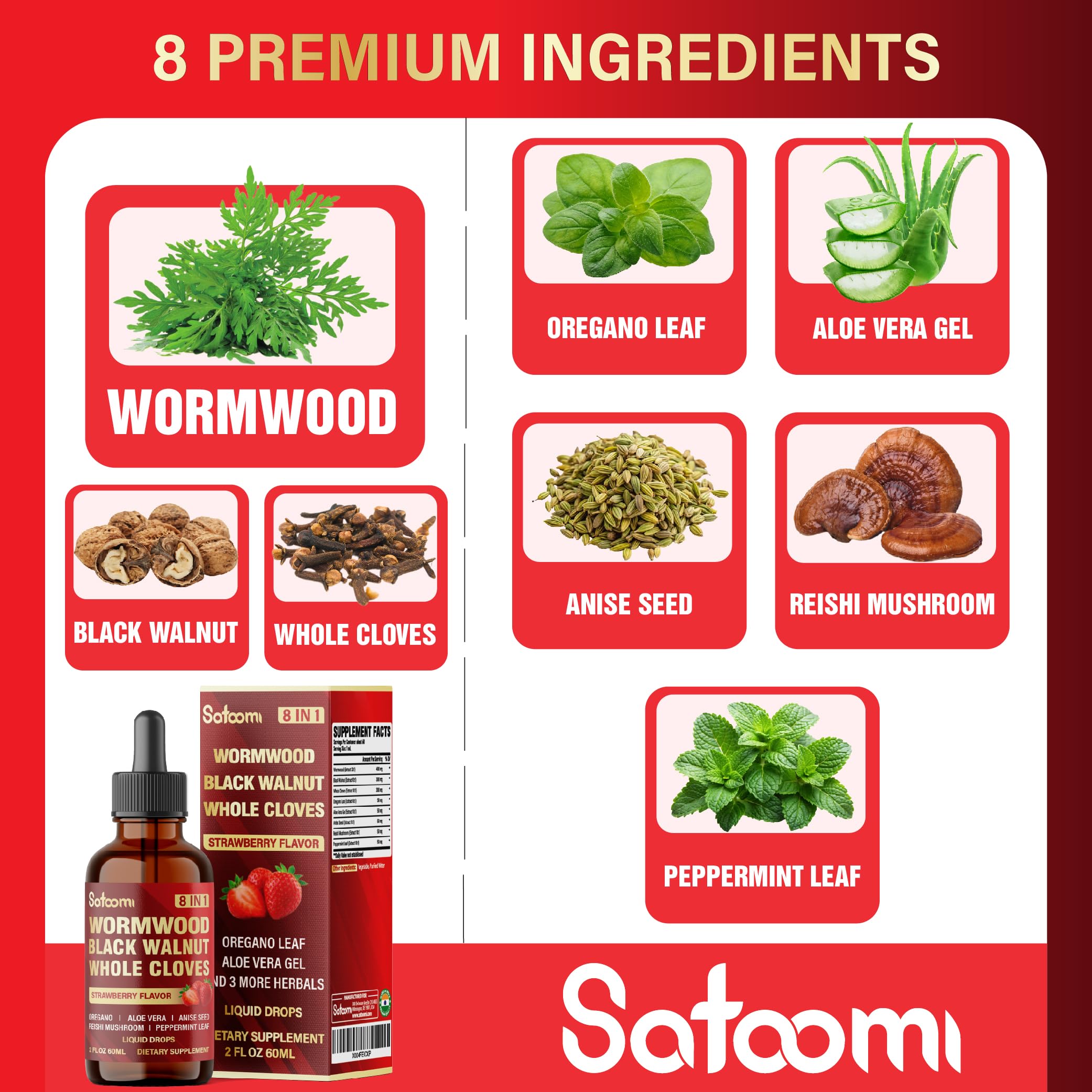 Satoomi clavos enteros en botella para aroma natural.