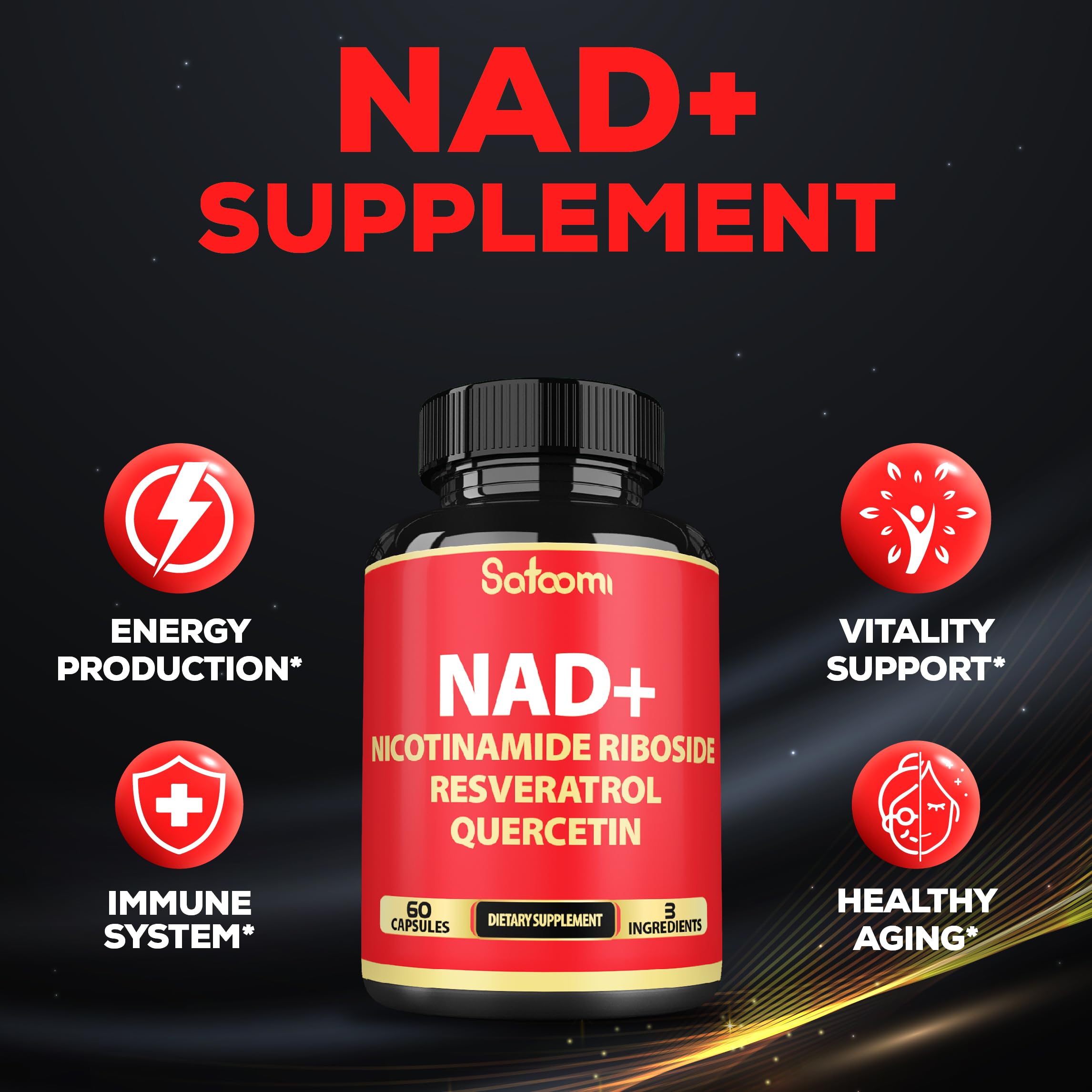 Satoomi NAD Nicotinamide Riboside en cápsulas