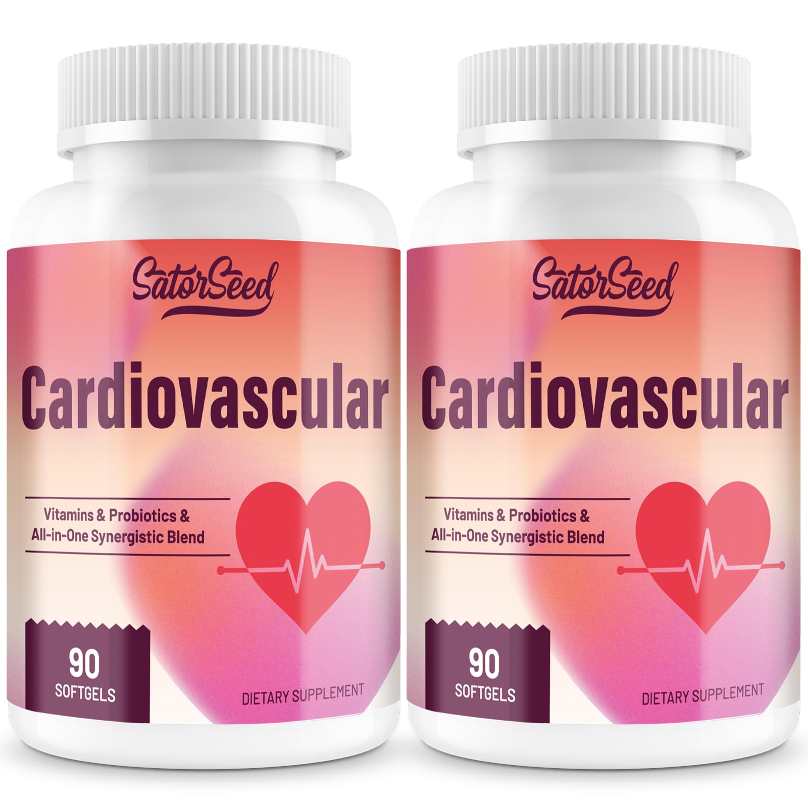 SatorSeed Cardiovascular, botella 3000 mg, soporte diario para bienestar general.
