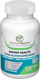 Savior Health Ultra Glutathione Boost envase cápsulas vegetarianas para apoyo diario