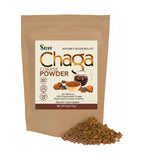 Sayan Chaga polvo crudo en taza: infusión terrosa para energía sostenida